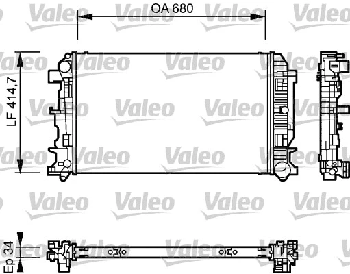 735084 VALEO Радиатор, охлаждение двигателя (фото 1)