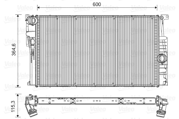 735454 VALEO Радиатор, охлаждение двигателя (фото 1)
