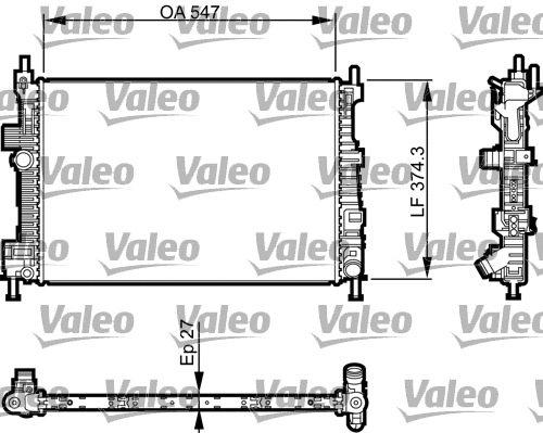 735466 VALEO Радиатор, охлаждение двигателя (фото 1)