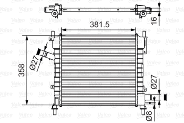 735478 VALEO Радиатор, охлаждение двигателя (фото 1)