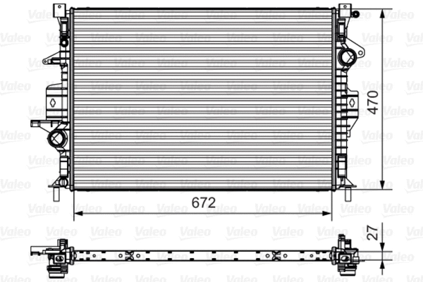 735551 VALEO Радиатор, охлаждение двигателя (фото 1)