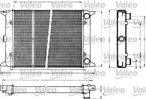 883766 VALEO Радиатор, охлаждение двигателя (фото 1)