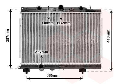 02002154 VAN WEZEL Радиатор, охлаждение двигателя (фото 1)