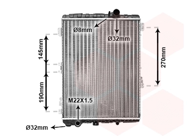 03002038 VAN WEZEL Радиатор, охлаждение двигателя (фото 1)