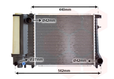 06002081 VAN WEZEL Радиатор, охлаждение двигателя (фото 1)