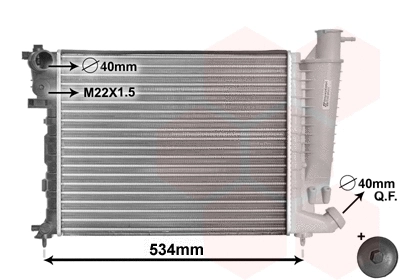 09002059 VAN WEZEL Радиатор, охлаждение двигателя (фото 1)