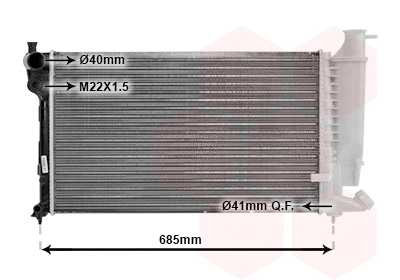 09002114 VAN WEZEL Радиатор, охлаждение двигателя (фото 1)