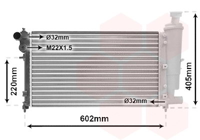 09002118 VAN WEZEL Радиатор, охлаждение двигателя (фото 1)