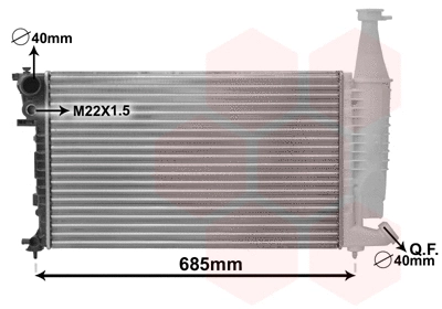 09002140 VAN WEZEL Радиатор, охлаждение двигателя (фото 1)