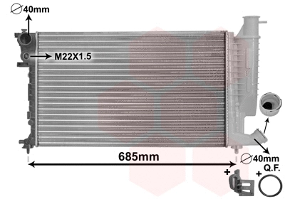 09002155 VAN WEZEL Радиатор, охлаждение двигателя (фото 1)