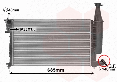 09002168 VAN WEZEL Радиатор, охлаждение двигателя (фото 1)