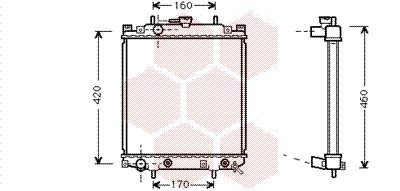 11002047 VAN WEZEL Радиатор, охлаждение двигателя (фото 1)