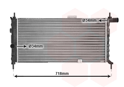 37002066 VAN WEZEL Радиатор, охлаждение двигателя (фото 1)