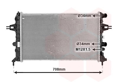 37002444 VAN WEZEL Радиатор, охлаждение двигателя (фото 1)