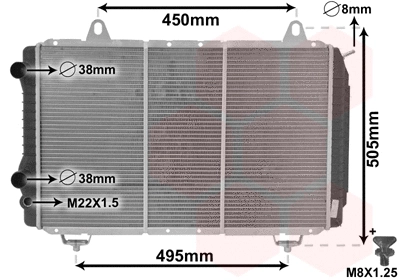 40002112 VAN WEZEL Радиатор, охлаждение двигателя (фото 2)