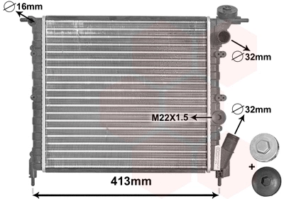 43002120 VAN WEZEL Радиатор, охлаждение двигателя (фото 2)