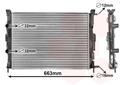 43002307 VAN WEZEL Радиатор, охлаждение двигателя (фото 1)