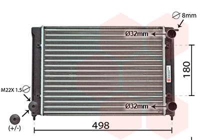 58002040 VAN WEZEL Радиатор, охлаждение двигателя (фото 2)