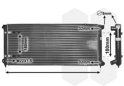 58002041 VAN WEZEL Радиатор, охлаждение двигателя (фото 1)