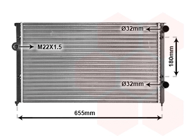 58002102 VAN WEZEL Радиатор, охлаждение двигателя (фото 1)