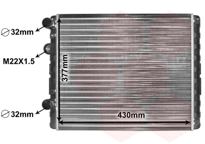 58002129 VAN WEZEL Радиатор, охлаждение двигателя (фото 1)