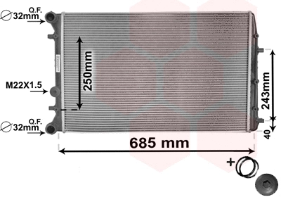 76002008 VAN WEZEL Радиатор, охлаждение двигателя (фото 1)