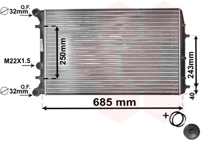 76002010 VAN WEZEL Радиатор, охлаждение двигателя (фото 2)
