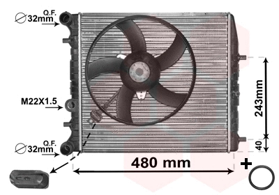 76002013 VAN WEZEL Радиатор, охлаждение двигателя (фото 2)
