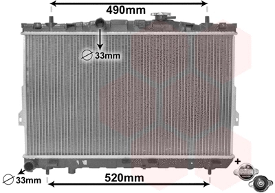 82002104 VAN WEZEL Радиатор, охлаждение двигателя (фото 2)