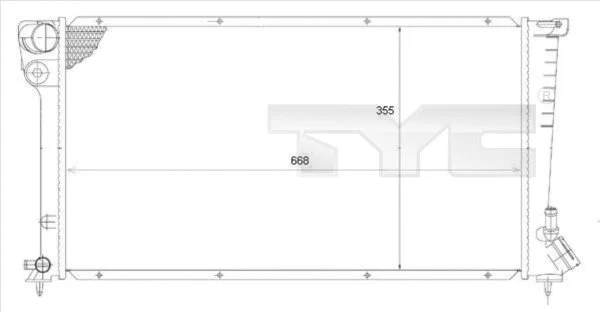 705-0002 TYC Радиатор, охлаждение двигателя (фото 1)