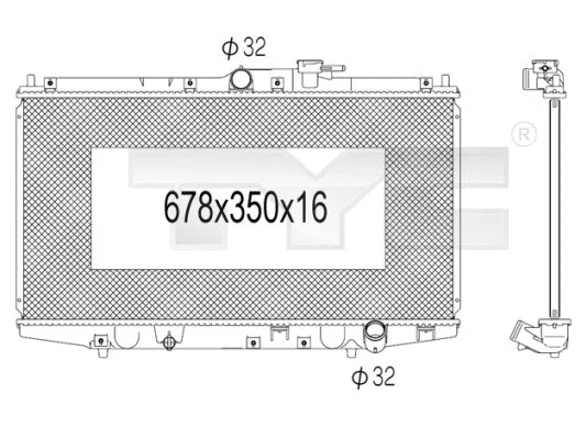 712-1002 TYC Радиатор, охлаждение двигателя (фото 1)