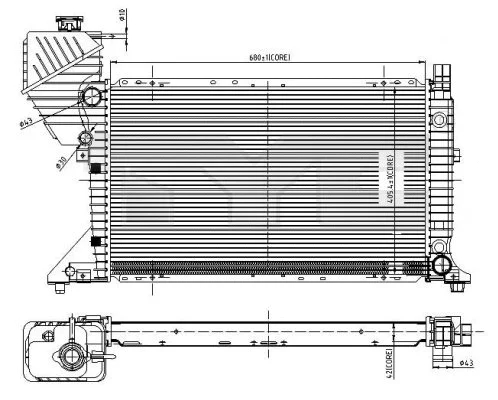 721-0010 TYC Радиатор, охлаждение двигателя (фото 1)