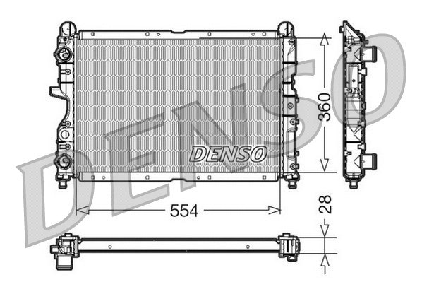 DRM01003 DENSO Радиатор, охлаждение двигателя (фото 1)