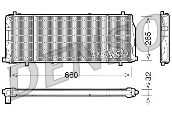DRM02004 DENSO Радиатор, охлаждение двигателя (фото 1)