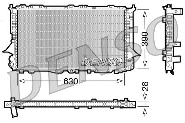 DRM02005 DENSO Радиатор, охлаждение двигателя (фото 1)