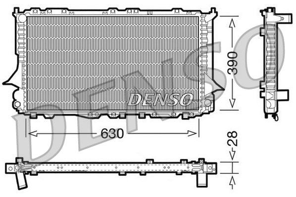 DRM02006 DENSO Радиатор, охлаждение двигателя (фото 1)