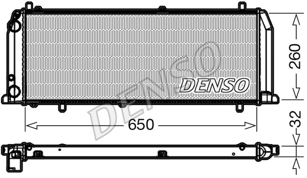 DRM02008 DENSO Радиатор, охлаждение двигателя (фото 1)