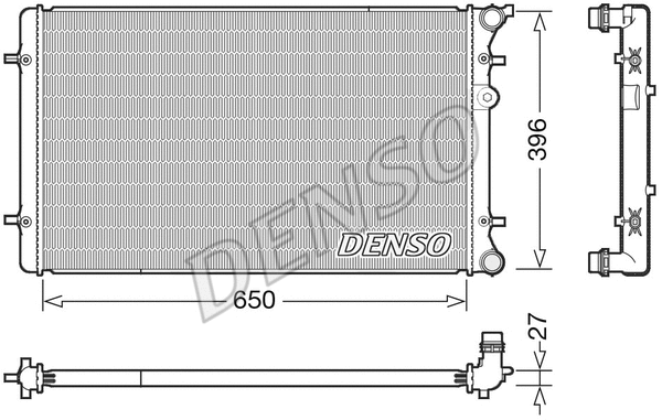 DRM02025 DENSO Радиатор, охлаждение двигателя (фото 1)