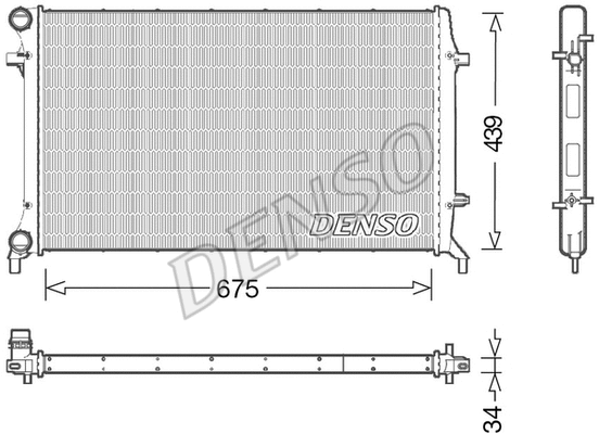 DRM02027 DENSO Радиатор, охлаждение двигателя (фото 1)