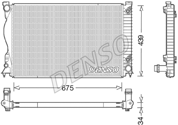 DRM02028 DENSO Радиатор, охлаждение двигателя (фото 1)