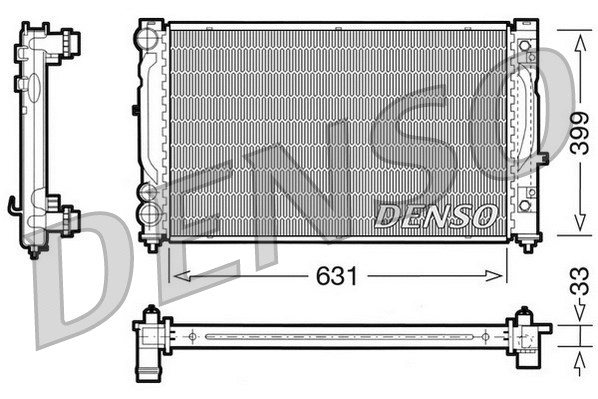 DRM02030 DENSO Радиатор, охлаждение двигателя (фото 1)