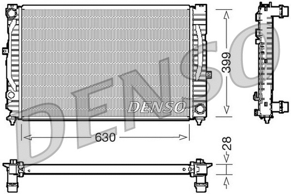 DRM02032 DENSO Радиатор, охлаждение двигателя (фото 1)