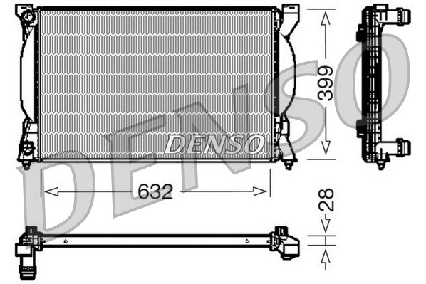 DRM02033 DENSO Радиатор, охлаждение двигателя (фото 1)