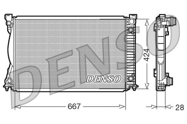 DRM02039 DENSO Радиатор, охлаждение двигателя (фото 1)