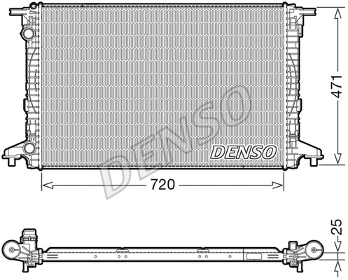 DRM02043 DENSO Радиатор, охлаждение двигателя (фото 1)