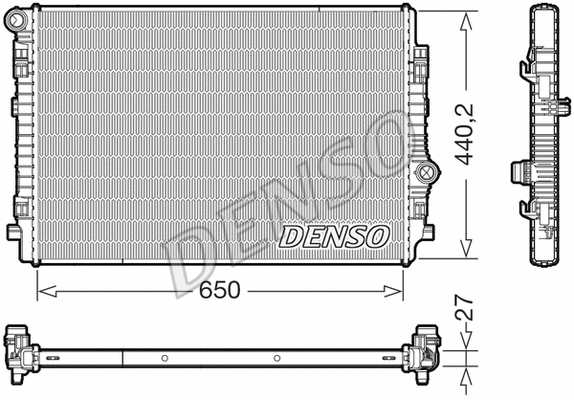 DRM02046 DENSO Радиатор, охлаждение двигателя (фото 1)