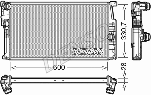 DRM05015 DENSO Радиатор, охлаждение двигателя (фото 1)