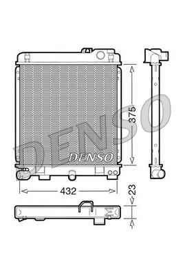 DRM05030 DENSO Радиатор, охлаждение двигателя (фото 1)