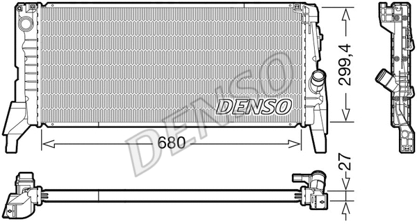 DRM05119 DENSO Радиатор, охлаждение двигателя (фото 1)