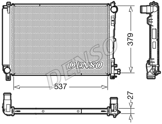 DRM06003 DENSO Радиатор, охлаждение двигателя (фото 1)